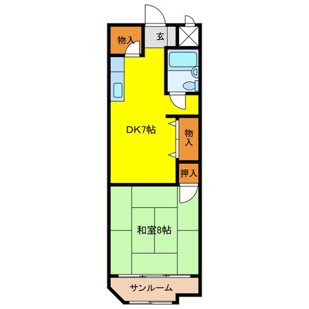 緑園第三サンコーポの物件間取画像